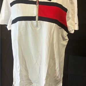 Tommy Hilfiger White and Red Blouse